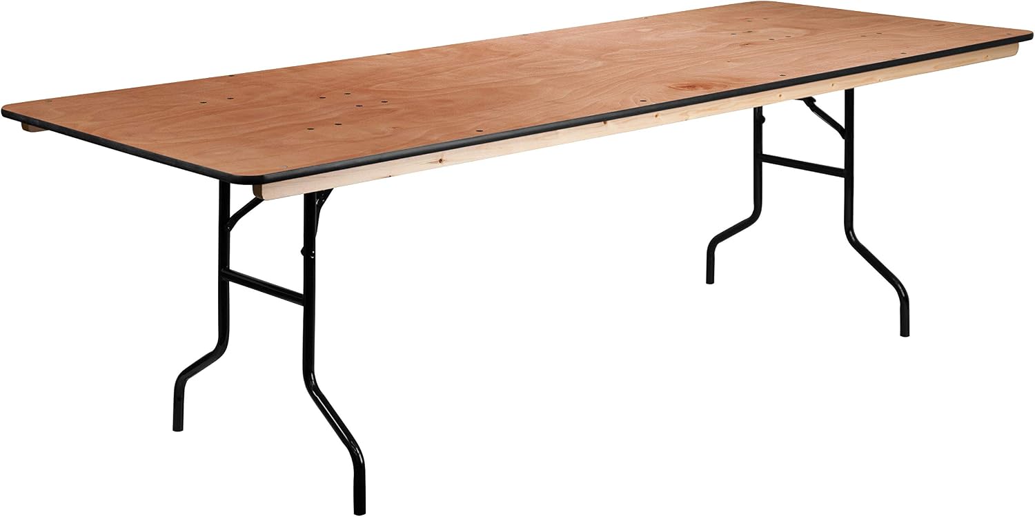 8' Wood Banquet Table